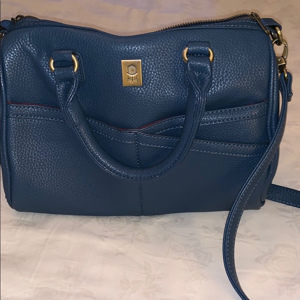 Brooklyn Industries Blue Vegan Leather Bag - Picture 5 of 8